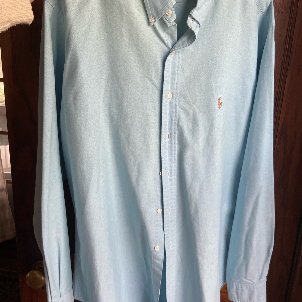 Polo by Ralph Lauren Men's Light Blue Shirt